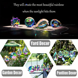 Planet Gates 4pcs 4pcs Crystal Light Catcher: Transform Your Home with a Rainbow of Colorful Light!