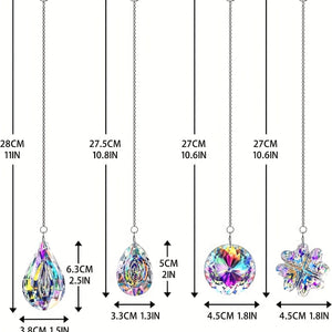 Planet Gates 4pcs 4pcs Crystal Light Catcher: Transform Your Home with a Rainbow of Colorful Light!