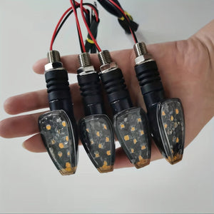 Planet Gates 4pcs 4pcs Motorcycle Turn Signal Signal Light, Off-road Motorcycle Modified Turn Indicator LED Small Red Hat Turn Signal Light