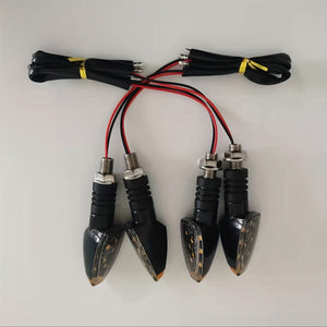 Planet Gates 4pcs 4pcs Motorcycle Turn Signal Signal Light, Off-road Motorcycle Modified Turn Indicator LED Small Red Hat Turn Signal Light