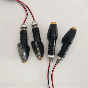 Planet Gates 4pcs 4pcs Motorcycle Turn Signal Signal Light, Off-road Motorcycle Modified Turn Indicator LED Small Red Hat Turn Signal Light