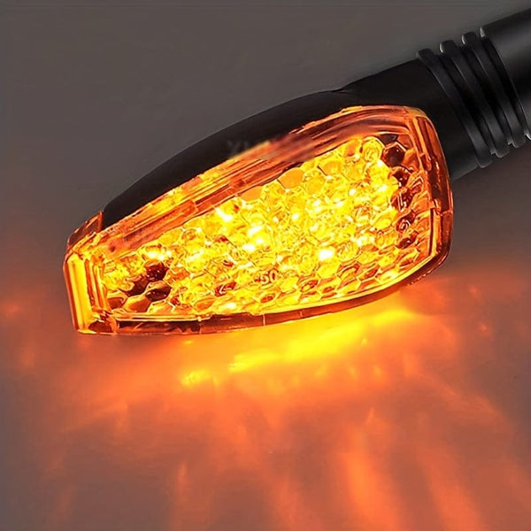 Planet Gates 4pcs 4pcs Motorcycle Turn Signal Signal Light, Off-road Motorcycle Modified Turn Indicator LED Small Red Hat Turn Signal Light