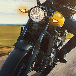 Planet Gates 4pcs 4pcs Motorcycle Turn Signal Signal Light, Off-road Motorcycle Modified Turn Indicator LED Small Red Hat Turn Signal Light