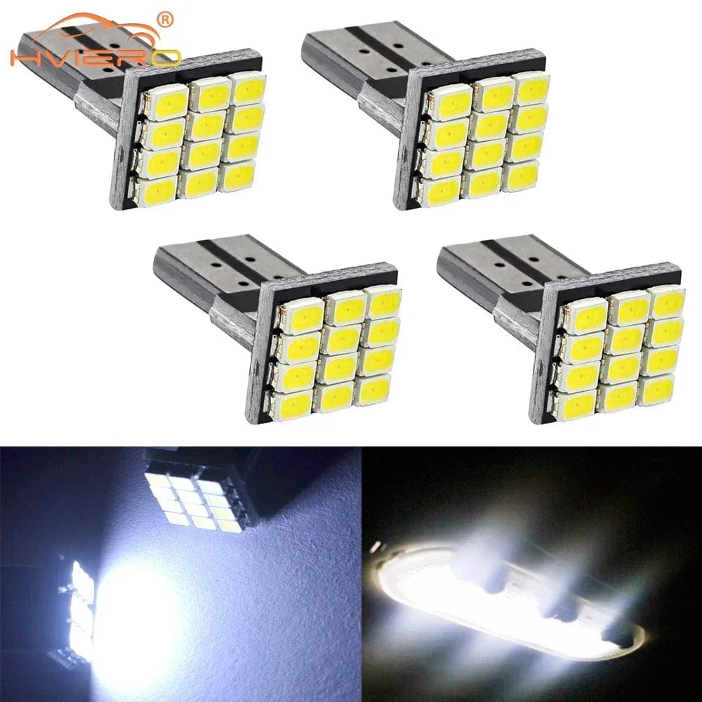 Planet Gates 4PCS 4Pcs T10 W5W Canbus 1206 12SMD LEDs Vehicle Tail Dashboard Led DC 12V Reverse Parking Lights Side Marker Lamp Wedge Corner Bulbs