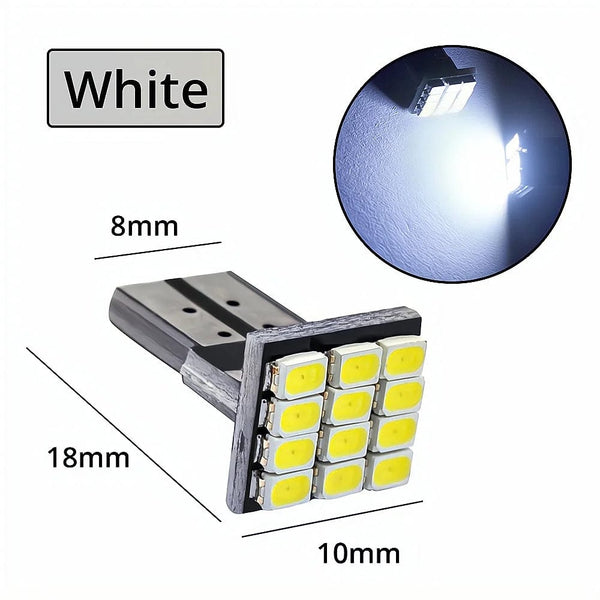 Planet Gates 4PCS 4Pcs T10 W5W Canbus 1206 12SMD LEDs Vehicle Tail Dashboard Led DC 12V Reverse Parking Lights Side Marker Lamp Wedge Corner Bulbs