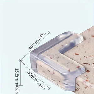 Planet Gates 4pcs Anti-collision Table Corner Pad Anti-collision Safety Protective Cover Glass Coffee Table Soft Silicone Thickened Corner Wrap