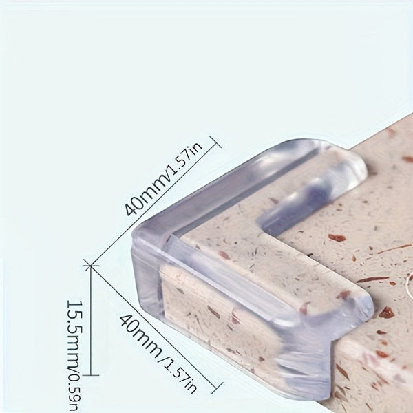 Planet Gates 4pcs Anti-collision Table Corner Pad Anti-collision Safety Protective Cover Glass Coffee Table Soft Silicone Thickened Corner Wrap
