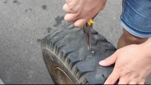 Planet Gates 4pcs Auto Tire Repair Kit Multi Tool Pliers for Car, Truck, RV, Flat Tubeless Tire Puncture Studding Plug Tool, Vacuum Film Rubber Nail