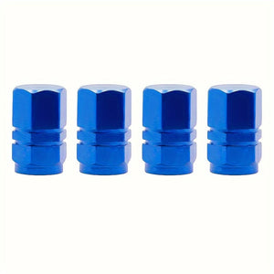 Planet Gates 4pcs / Blue 4pcs Of Car Tire Valve Caps, Aluminum Alloy Car Wheels, Tire Valve Caps, Dust Proof Car Motorcycles, Trucks, Bicycles, Tire Valve Caps