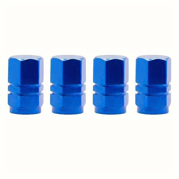 Planet Gates 4pcs / Blue 4pcs Of Car Tire Valve Caps, Aluminum Alloy Car Wheels, Tire Valve Caps, Dust Proof Car Motorcycles, Trucks, Bicycles, Tire Valve Caps