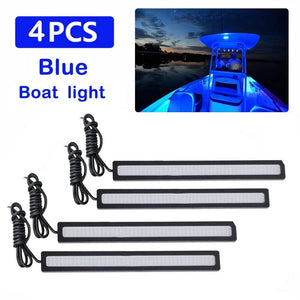 Planet Gates 4pcs blue / CHINA 3/4/6/10X Marine Grade Car Driving Large Lights 12 Volt Cool White LED Courtesy Car Boat Atmosphere Lamp Waterproof Signal Light