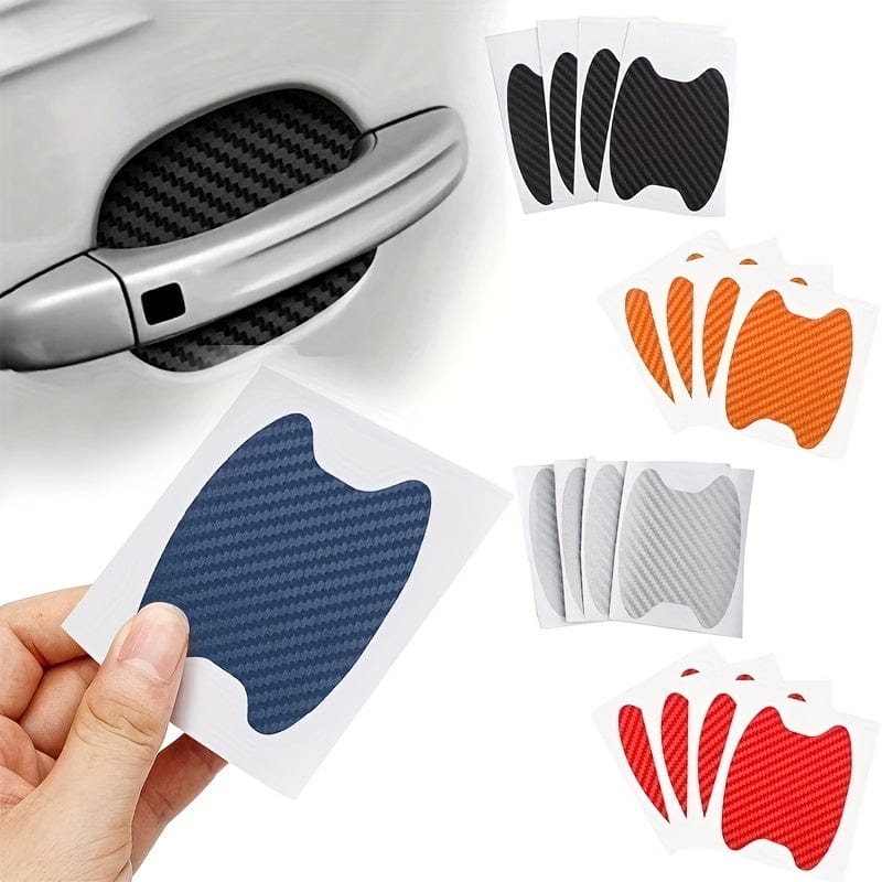 Planet Gates 4pcs Car Door Sticker Carbon Fiber Scratches Resistant Cover Auto Handle Protection Film Exterior Styling Car Accessories