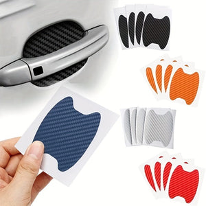 Planet Gates 4pcs Car Door Sticker Carbon Fiber Scratches Resistant Cover Auto Handle Protection Film Exterior Styling Car Accessories