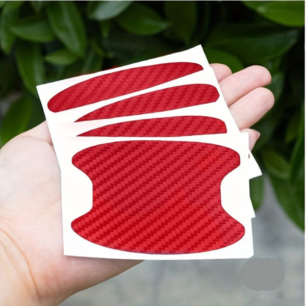 Planet Gates 4pcs Car Door Sticker Carbon Fiber Scratches Resistant Cover Auto Handle Protection Film Exterior Styling Car Accessories