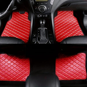 Planet Gates 4pcs Car Floor Mats Universal Waterproof Front Rear Full Set Auto Rugs Leather Car Carpet Accessories Interior