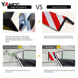 Planet Gates 4PCS Car Park Wall Protector Foam Edge Corner Anti-collision Sticker Garage Columns Anti Scratch Safe Car Door Bumper Protectors