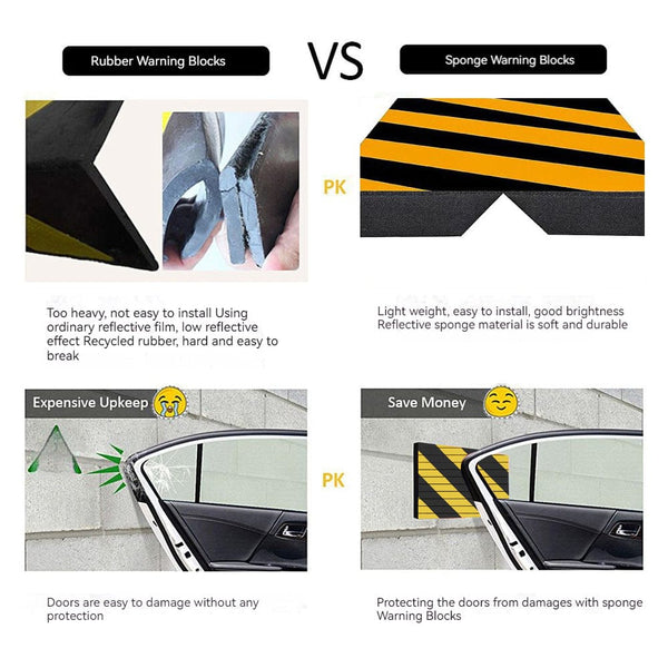 Planet Gates 4PCS Car Park Wall Protector Foam Edge Corner Anti-collision Sticker Garage Columns Anti Scratch Safe Car Door Bumper Protectors