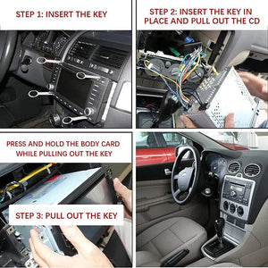 Planet Gates 4pcs Car Radio Removal Tool Stereo Key Useful Radio Stereo Release Removal Install Tool Car Repair Tool Accessories Removal Tool