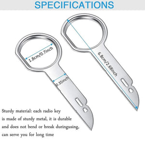 Planet Gates 4pcs Car Radio Removal Tool Stereo Key Useful Radio Stereo Release Removal Install Tool Car Repair Tool Accessories Removal Tool
