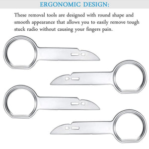 Planet Gates 4pcs Car Radio Removal Tool Stereo Key Useful Radio Stereo Release Removal Install Tool Car Repair Tool Accessories Removal Tool
