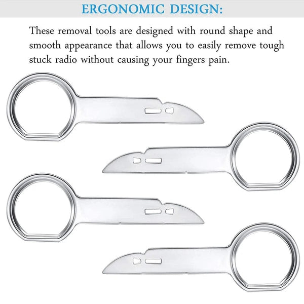 Planet Gates 4pcs Car Radio Removal Tool Stereo Key Useful Radio Stereo Release Removal Install Tool Car Repair Tool Accessories Removal Tool