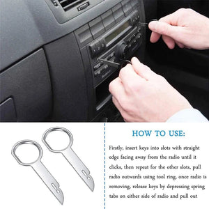 Planet Gates 4pcs Car Radio Removal Tool Stereo Key Useful Radio Stereo Release Removal Install Tool Car Repair Tool Accessories Removal Tool