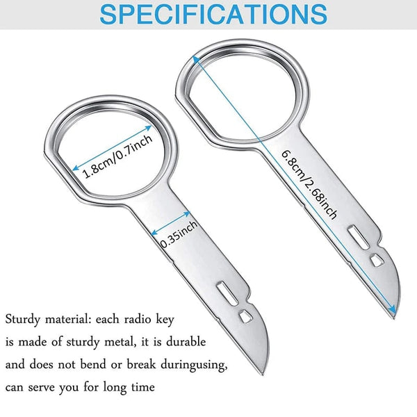 Planet Gates 4pcs Car Radio Removal Tool Stereo Key Useful Radio Stereo Release Removal Install Tool Car Repair Tool Accessories Removal Tool