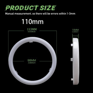 Planet Gates 4PCS Colorful / 110MM 4PCS 12V 24V COB Car Angel Eyes Decoration Light RGB Ambient Headlight With App Control Streamer Driving Lamp For Car Decorative