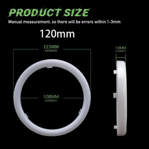 Planet Gates 4PCS Colorful / 120MM 4PCS 12V 24V COB Car Angel Eyes Decoration Light RGB Ambient Headlight With App Control Streamer Driving Lamp For Car Decorative