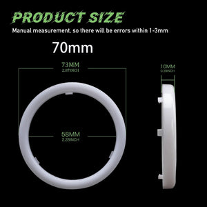 Planet Gates 4PCS Colorful / 70MM 4PCS 12V 24V COB Car Angel Eyes Decoration Light RGB Ambient Headlight With App Control Streamer Driving Lamp For Car Decorative