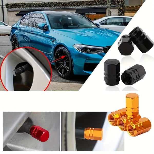 Planet Gates 4pcs Cool Tire Cover Aluminum Alloy Valve Tire Valve Stem Valve Car Wheel Valve Car Dust-proof Tire Hexagon, Car Exterior Accessories