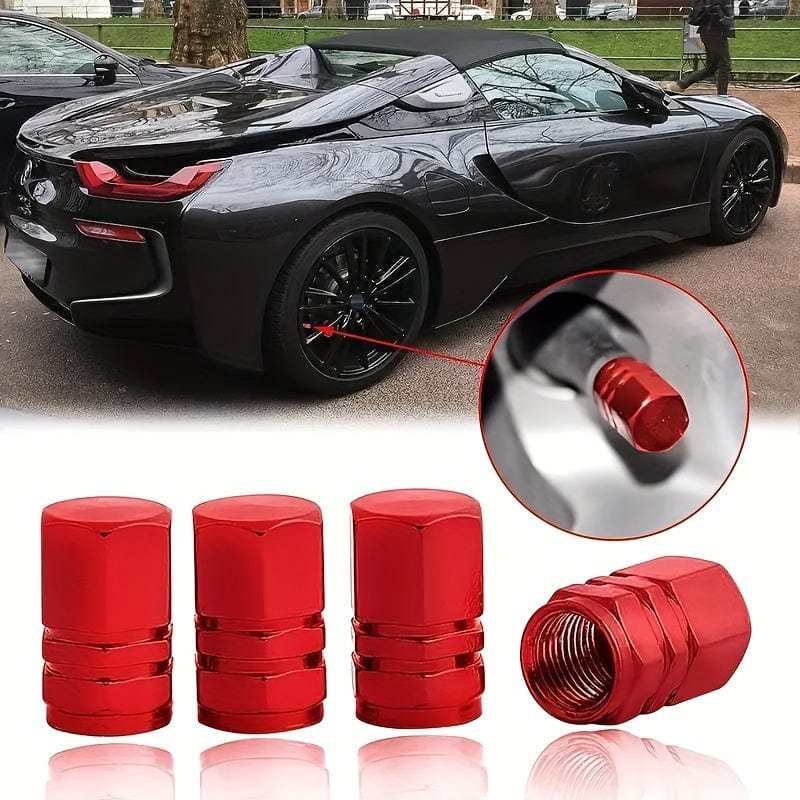 Planet Gates 4pcs Cool Tire Cover Aluminum Alloy Valve Tire Valve Stem Valve Car Wheel Valve Car Dust-proof Tire Hexagon, Car Exterior Accessories