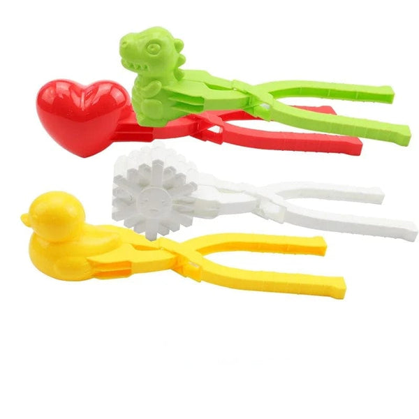 Planet Gates 4pcs Cute Bear Duck Snowball Clip Snow Clay Ball Maker Creative Snowballs Mold Snow Shovel for Kids Outdoor Sports Snow Toys