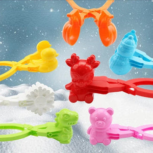 Planet Gates 4pcs Cute Bear Duck Snowball Clip Snow Clay Ball Maker Creative Snowballs Mold Snow Shovel for Kids Outdoor Sports Snow Toys