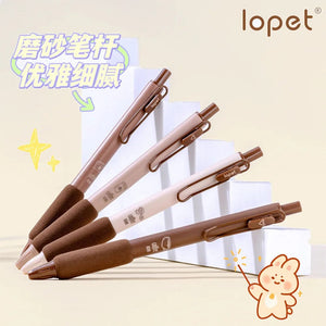 Planet Gates 4pcs Cute Kawaii Coffee Soft Bread Gel Pen Set 0.5mm Black Color Ink For Writing Office School Stationery Supplies