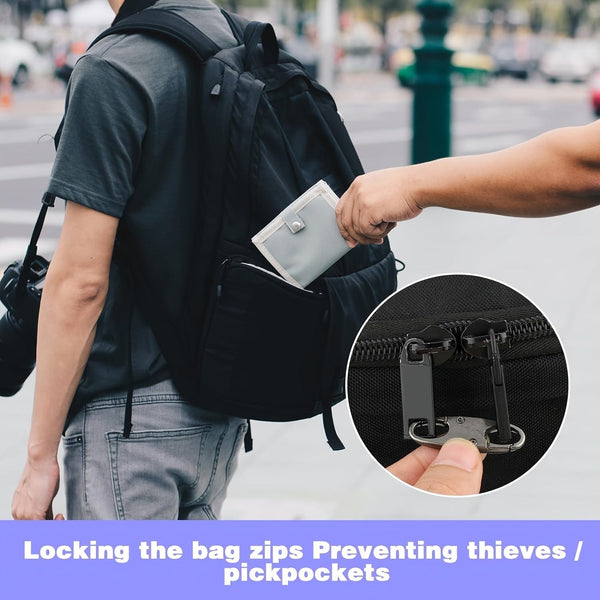 Planet Gates 4PCS Double Small Carabiner Clips, S-shaped Carabiner, Keychain, Small Alloy Snap Hook Zipper Clip For Fishing/Camping/Outdoor, Zipper Lock, Zipper Pull Replacement, Connectors Zipper Clips, Theft Deterrent