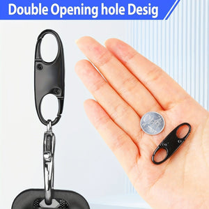 Planet Gates 4PCS Double Small Carabiner Clips, S-shaped Carabiner, Keychain, Small Alloy Snap Hook Zipper Clip For Fishing/Camping/Outdoor, Zipper Lock, Zipper Pull Replacement, Connectors Zipper Clips, Theft Deterrent