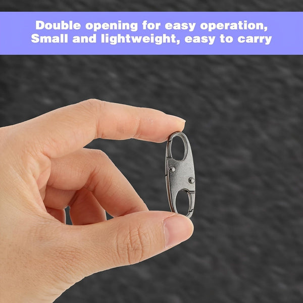 Planet Gates 4PCS Double Small Carabiner Clips, S-shaped Carabiner, Keychain, Small Alloy Snap Hook Zipper Clip For Fishing/Camping/Outdoor, Zipper Lock, Zipper Pull Replacement, Connectors Zipper Clips, Theft Deterrent