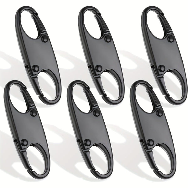 Planet Gates 4PCS Double Small Carabiner Clips, S-shaped Carabiner, Keychain, Small Alloy Snap Hook Zipper Clip For Fishing/Camping/Outdoor, Zipper Lock, Zipper Pull Replacement, Connectors Zipper Clips, Theft Deterrent