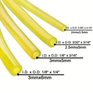 Planet Gates 4pcs Fuel Line Hose Small Engine Tube For For Zama Poulan Weedeater Craftsman  (4 Size/ Each 152.4 Cm) I.D. X O.D. 7.62/81.28cm X 7.62/40.64cm 2.54/20.32cm X 7.62/40.64cm 2.54/20.32cm X 2.54/10.16cm.203.2cm X.3.56