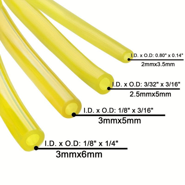 Planet Gates 4pcs Fuel Line Hose Small Engine Tube For For Zama Poulan Weedeater Craftsman  (4 Size/ Each 152.4 Cm) I.D. X O.D. 7.62/81.28cm X 7.62/40.64cm 2.54/20.32cm X 7.62/40.64cm 2.54/20.32cm X 2.54/10.16cm.203.2cm X.3.56