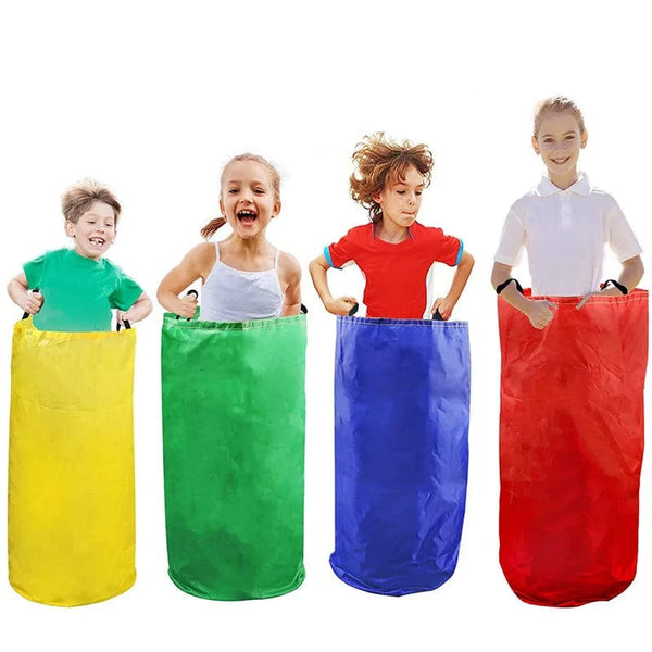 Planet Gates 4Pcs Fun Outdoor Sports Props Kangaroo Jumping Bag Sack Race Games Parent-child Interactive Sense Training Kids Preschool Toys