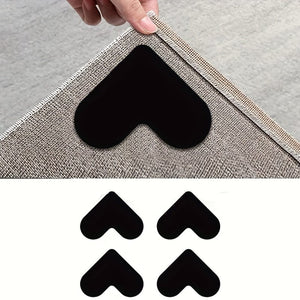 Planet Gates 4pcs Hearts 4pcs High-quality Anti Slip And Anti Drilling Carpet Stickers Are Suitable For Living Room, Dining Room, Bathroom Carpets, Ceramic Tiles, And Wooden Floor Areas To Prevent Carpet Movement And Rolling. Novelty Item! !!!