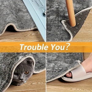 Planet Gates 4pcs High-quality Anti Slip And Anti Drilling Carpet Stickers Are Suitable For Living Room, Dining Room, Bathroom Carpets, Ceramic Tiles, And Wooden Floor Areas To Prevent Carpet Movement And Rolling. Novelty Item! !!!