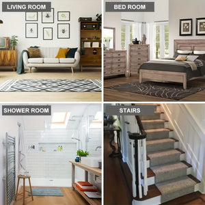 Planet Gates 4pcs High-quality Anti Slip And Anti Drilling Carpet Stickers Are Suitable For Living Room, Dining Room, Bathroom Carpets, Ceramic Tiles, And Wooden Floor Areas To Prevent Carpet Movement And Rolling. Novelty Item! !!!