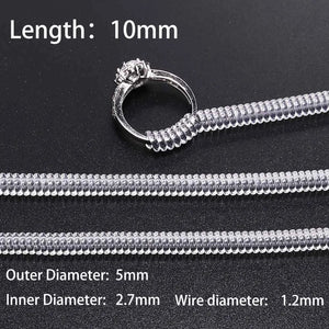 Planet Gates 4pcs/lot Transparent Spiral Based Ring Tools Spring Coil Ring Size Adjuster Guard Tightener Reducer Resizing Tool For Jewelry