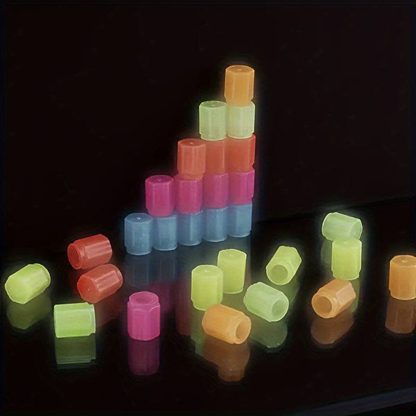 Planet Gates 4pcs Luminous Valve Stem Caps, Universal Car Fluorescent Car Tire Valve Caps, Luminous Bicycle Tire Valve Stem Caps, Decorative Car Accessories