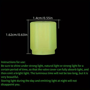 Planet Gates 4pcs Luminous Valve Stem Caps, Universal Car Fluorescent Car Tire Valve Caps, Luminous Bicycle Tire Valve Stem Caps, Decorative Car Accessories