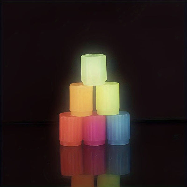 Planet Gates 4pcs Luminous Valve Stem Caps, Universal Car Fluorescent Car Tire Valve Caps, Luminous Bicycle Tire Valve Stem Caps, Decorative Car Accessories