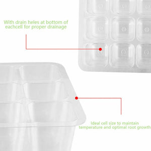 Planet Gates 4Pcs Mini Greenhouse 12 Compartments Indoor Greenhouse Propagation Greenhouse Nursery Box With Air Vent